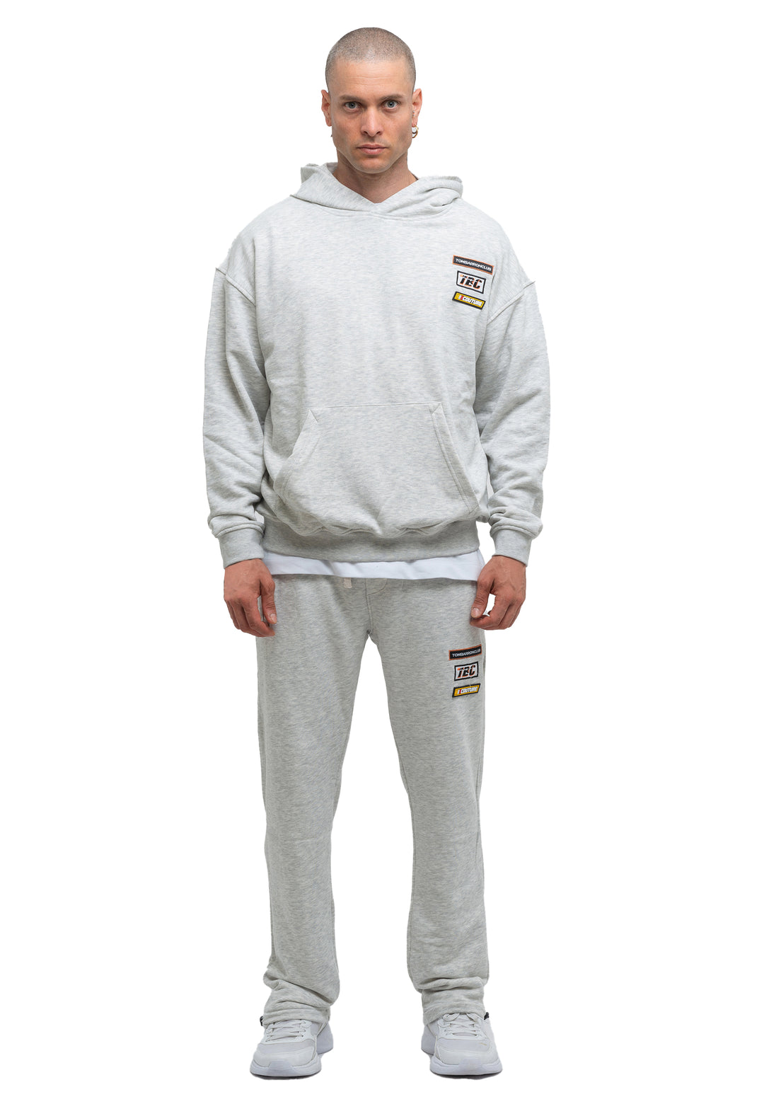Tom Barron Men's Embroidered Badge Casual Tracksuit Oversize