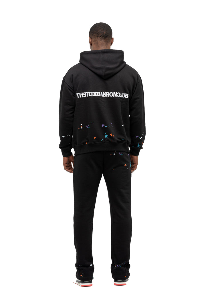 Tom Barron Men's Paint Splatter Casual Tracksuit Oversize