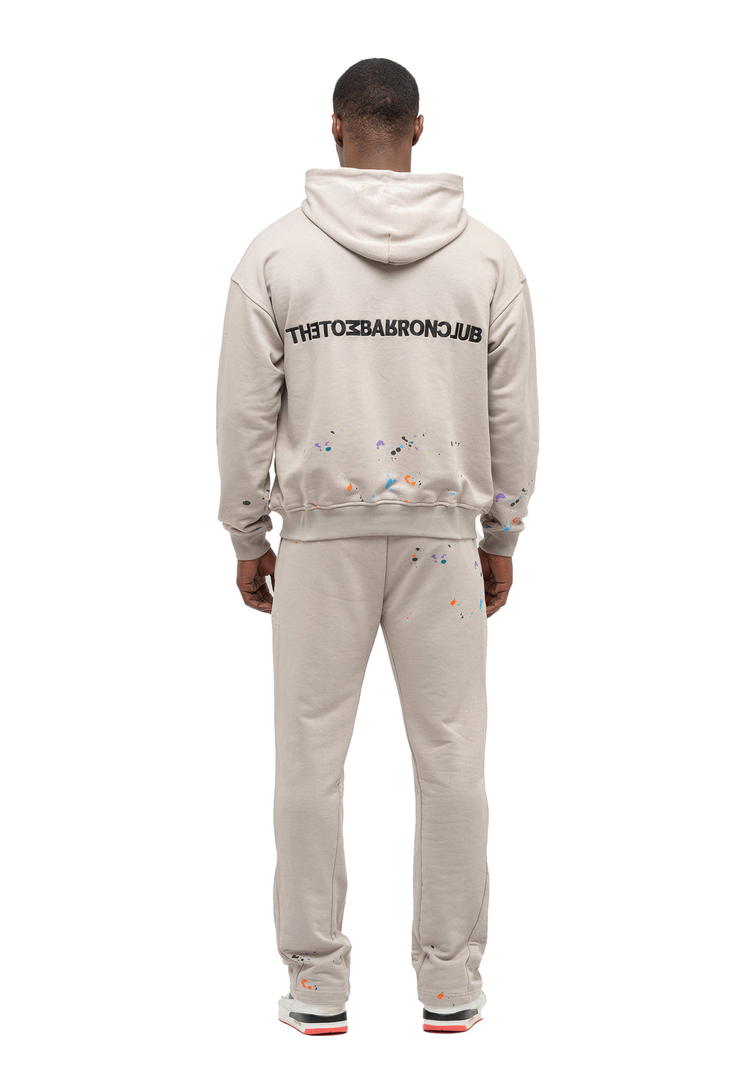 Tom Barron Men's Paint Splatter Casual Tracksuit Oversize