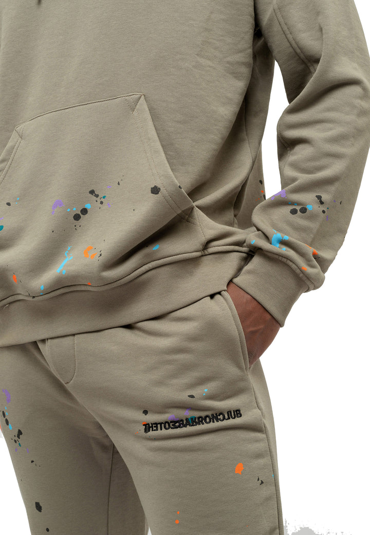 Tom Barron Men's Paint Splatter Casual Tracksuit Oversize