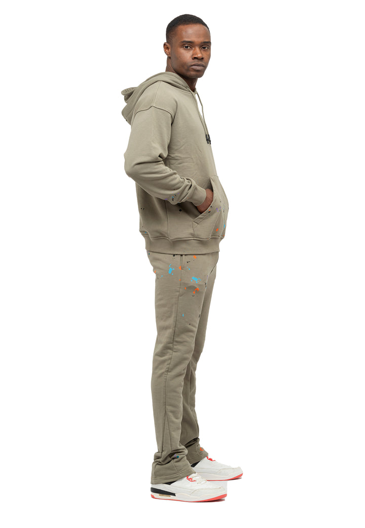 Tom Barron Men's Paint Splatter Casual Tracksuit Oversize