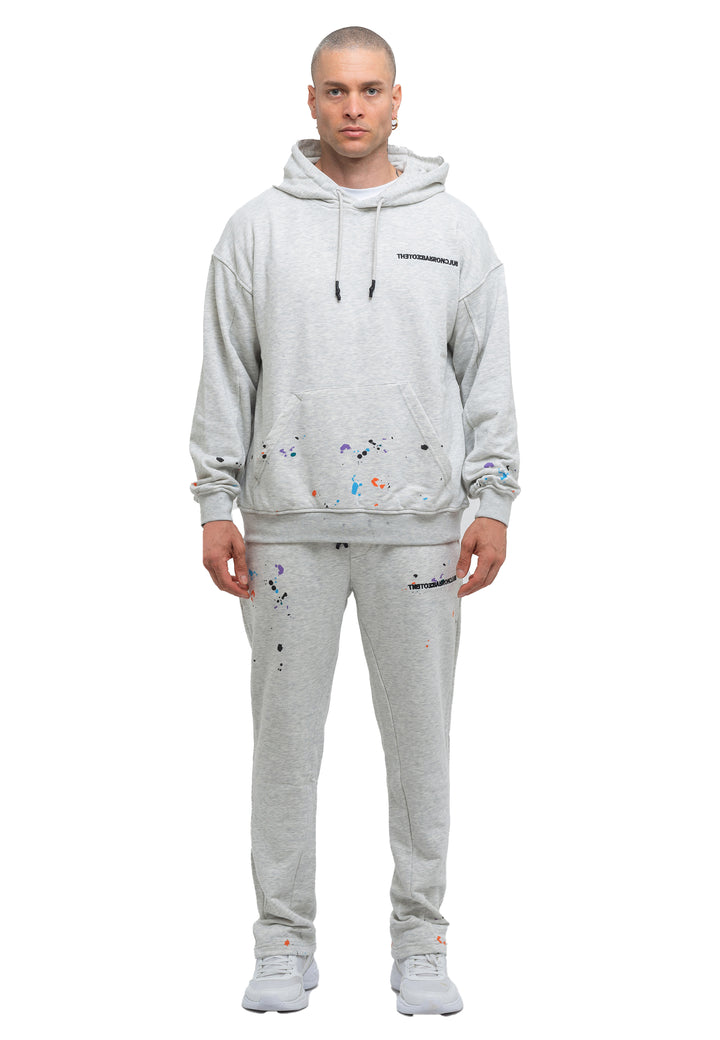 Tom Barron Men's Paint Splatter Casual Tracksuit Oversize