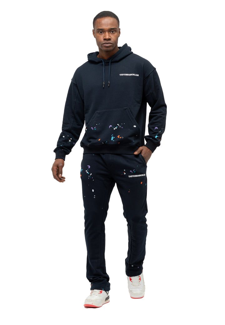 Tom Barron Men's Paint Splatter Casual Tracksuit Oversize