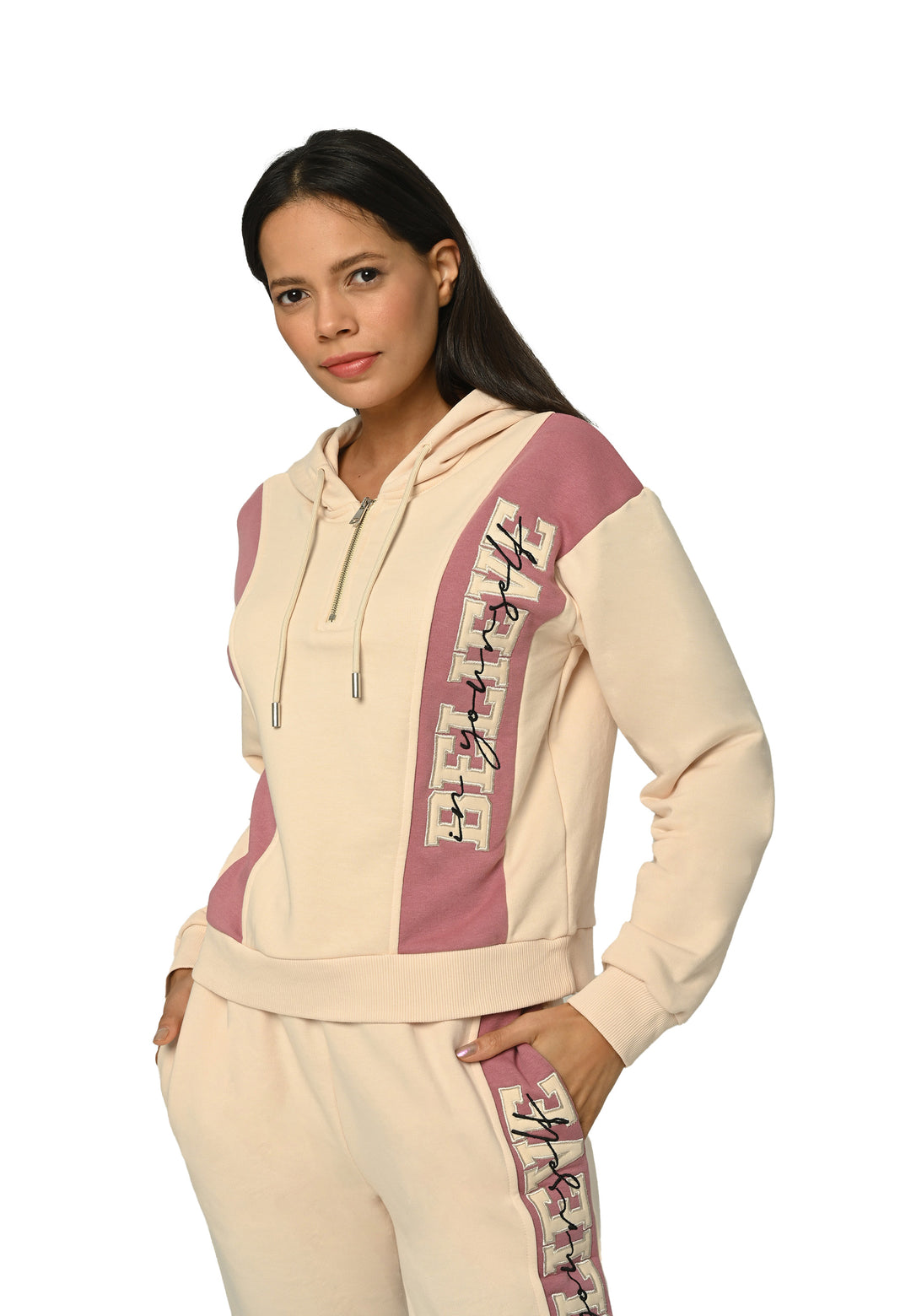 Tom Barron Ladies Believe Appliqué Half-Zip Tracksuit